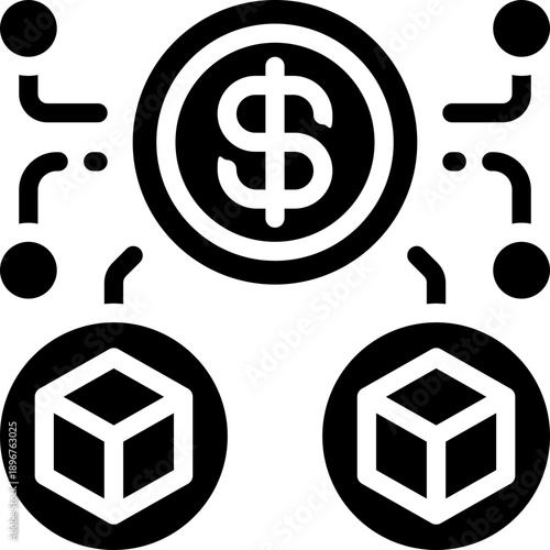 diversification glyph icon. Strong and solid vector icon for websites, mobile interfaces, presentations, and visual branding. High quality and easy to edit.