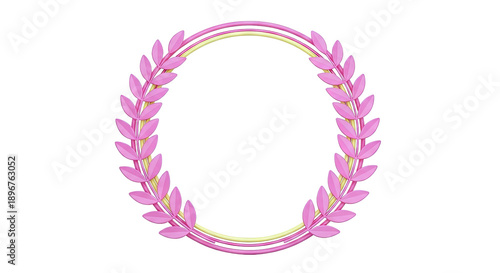 Pink and yellow floral wreath