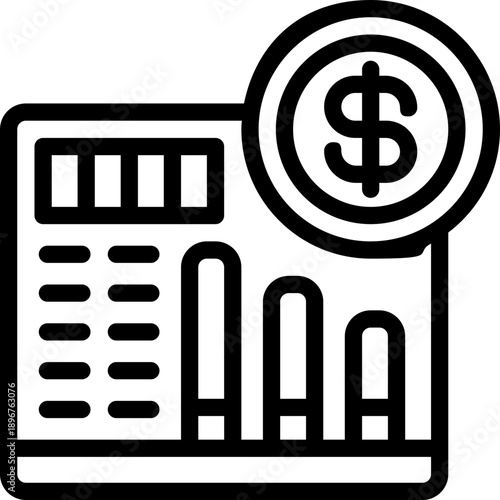 loss line icon. Clean and minimalist vector icon for websites, mobile apps, presentations, and logos. Fully scalable and customizable for any project.