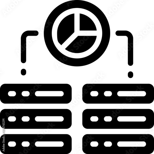 server glyph icon. Strong and solid vector icon for websites, mobile interfaces, presentations, and visual branding. High quality and easy to edit.