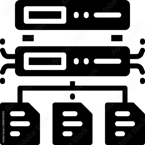 big data glyph icon. Strong and solid vector icon for websites, mobile interfaces, presentations, and visual branding. High quality and easy to edit.