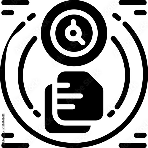 schedule glyph icon. Strong and solid vector icon for websites, mobile interfaces, presentations, and visual branding. High quality and easy to edit.