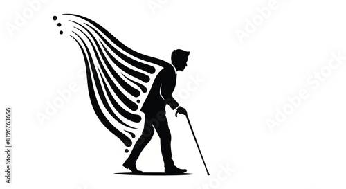 silhouette of a girl with umbrella