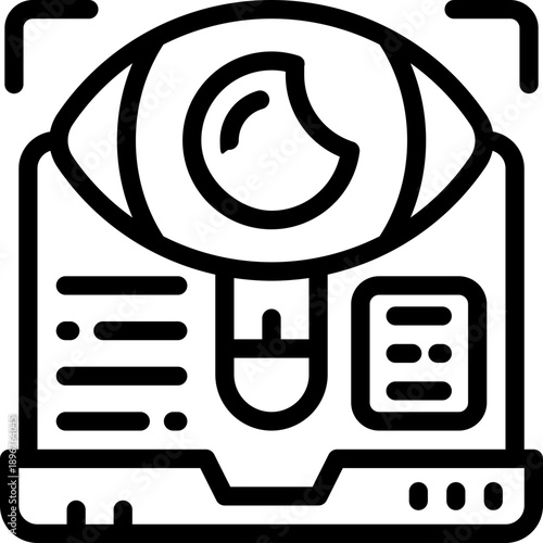 vision line icon. Clean and minimalist vector icon for websites, mobile apps, presentations, and logos. Fully scalable and customizable for any project.