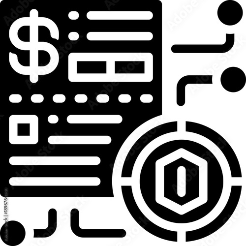 smart contract glyph icon. Strong and solid vector icon for websites, mobile interfaces, presentations, and visual branding. High quality and easy to edit.