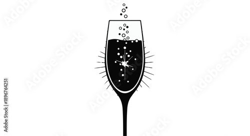 champagne bottle isolated on white