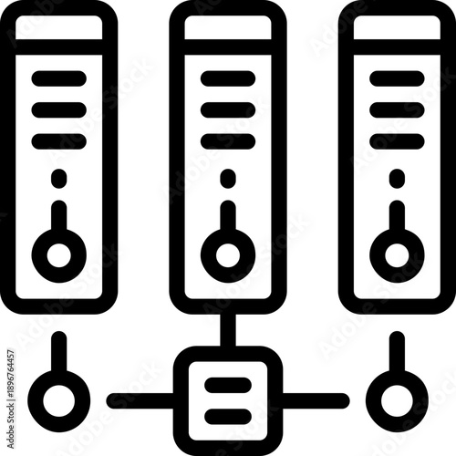server line icon. Clean and minimalist vector icon for websites, mobile apps, presentations, and logos. Fully scalable and customizable for any project.