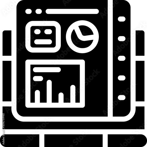 dashboard glyph icon. Strong and solid vector icon for websites, mobile interfaces, presentations, and visual branding. High quality and easy to edit.