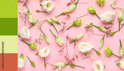 Beautiful eustoma and dried...