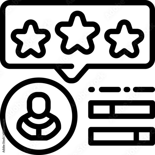 review line icon. Clean and minimalist vector icon for websites, mobile apps, presentations, and logos. Fully scalable and customizable for any project.