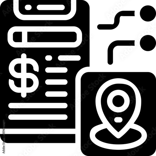 digital nomad glyph icon. Strong and solid vector icon for websites, mobile interfaces, presentations, and visual branding. High quality and easy to edit.