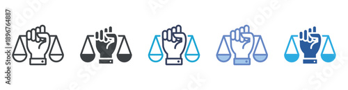 Ethics icon set multiple style collection