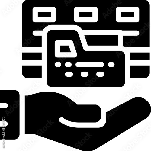 digital asset glyph icon. Strong and solid vector icon for websites, mobile interfaces, presentations, and visual branding. High quality and easy to edit.