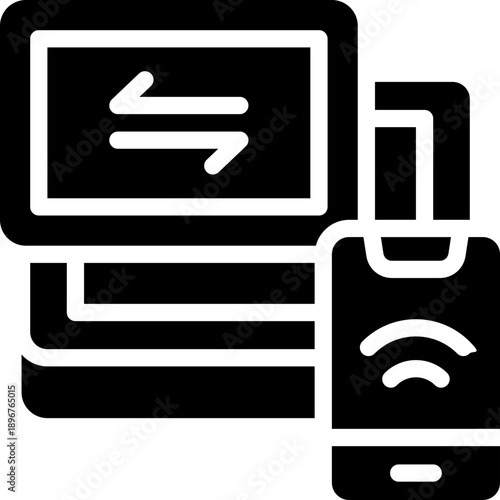 cross platform glyph icon. Strong and solid vector icon for websites, mobile interfaces, presentations, and visual branding. High quality and easy to edit.