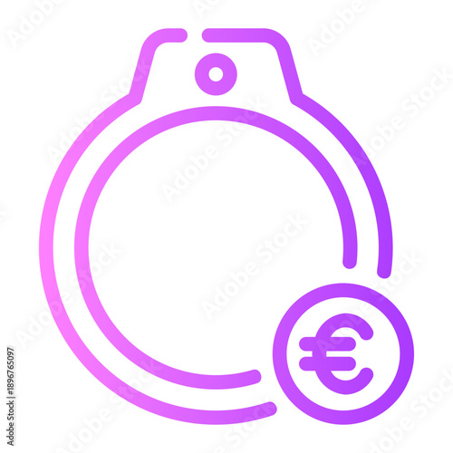 euro gradient icon