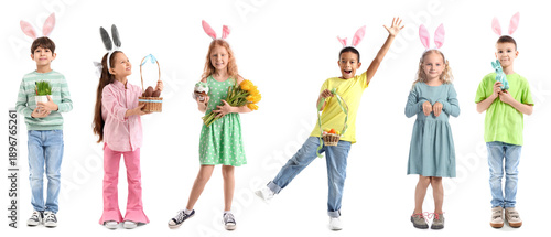 Set of cute children celebr...
