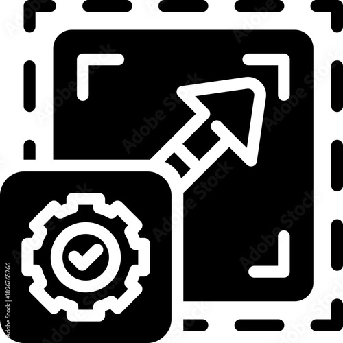 scalability glyph icon. Strong and solid vector icon for websites, mobile interfaces, presentations, and visual branding. High quality and easy to edit.