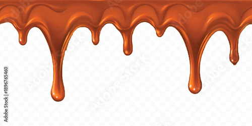 realistic 3d colorful liquid paint dripping down in different style isolated on transparent background