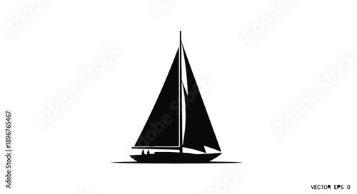 sailing boat on white background