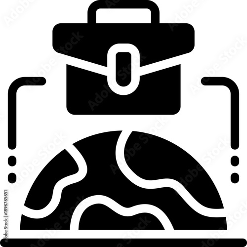 work glyph icon. Strong and solid vector icon for websites, mobile interfaces, presentations, and visual branding. High quality and easy to edit.