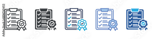 Standards icon set multiple style collection