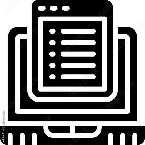 copywriter glyph icon. Strong and solid vector icon for websites, mobile interfaces, presentations, and visual branding. High quality and easy to edit.