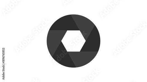 Camera Shutter Lens Animation Opening and Closing