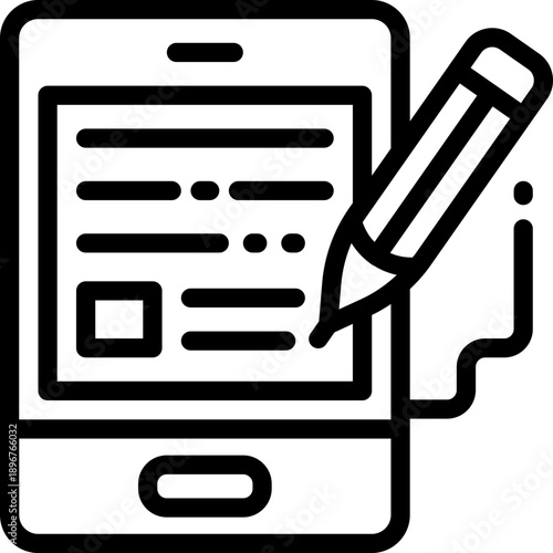 blogger line icon. Clean and minimalist vector icon for websites, mobile apps, presentations, and logos. Fully scalable and customizable for any project.