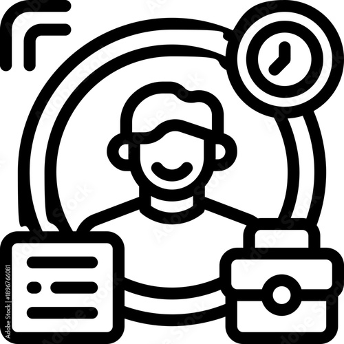 flexible line icon. Clean and minimalist vector icon for websites, mobile apps, presentations, and logos. Fully scalable and customizable for any project.