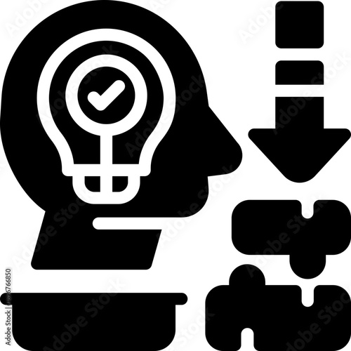 problem solving glyph icon. Strong and solid vector icon for websites, mobile interfaces, presentations, and visual branding. High quality and easy to edit.