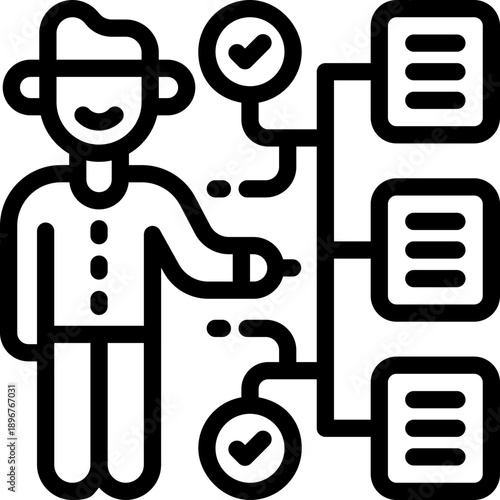 skill line icon. Clean and minimalist vector icon for websites, mobile apps, presentations, and logos. Fully scalable and customizable for any project.