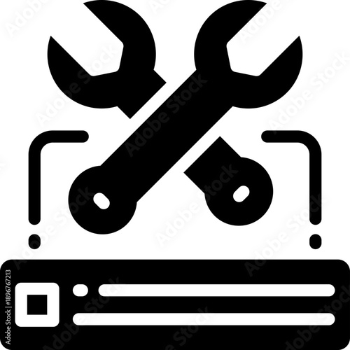 roadmap glyph icon. Strong and solid vector icon for websites, mobile interfaces, presentations, and visual branding. High quality and easy to edit.