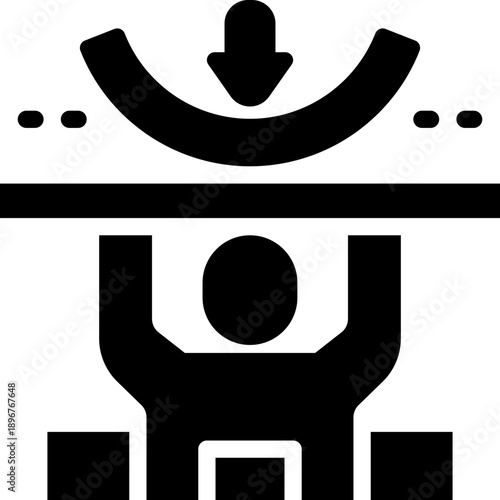 resilience glyph icon. Strong and solid vector icon for websites, mobile interfaces, presentations, and visual branding. High quality and easy to edit.