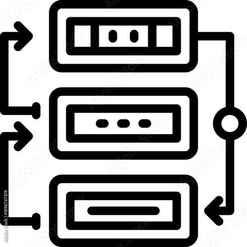 procedure line icon. Clean and minimalist vector icon for websites, mobile apps, presentations, and logos. Fully scalable and customizable for any project.