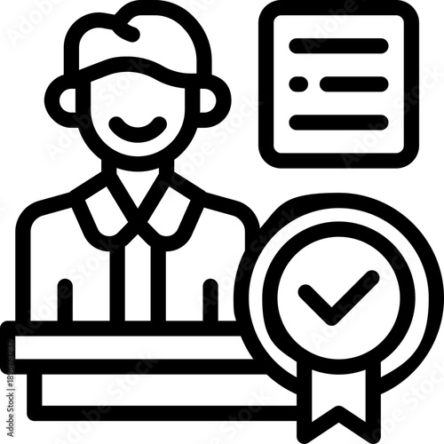 accountability line icon. Clean and minimalist vector icon for websites, mobile apps, presentations, and logos. Fully scalable and customizable for any project.