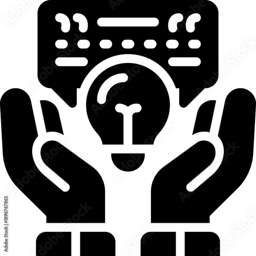 advice glyph icon. Strong and solid vector icon for websites, mobile interfaces, presentations, and visual branding. High quality and easy to edit.