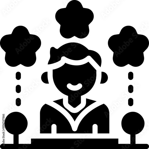 experience glyph icon. Strong and solid vector icon for websites, mobile interfaces, presentations, and visual branding. High quality and easy to edit.