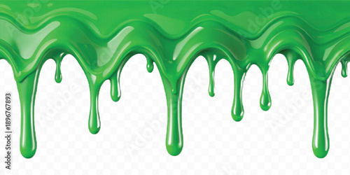 realistic 3d colorful liquid paint dripping down in different style isolated on transparent background