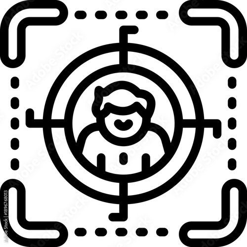 focus line icon. Clean and minimalist vector icon for websites, mobile apps, presentations, and logos. Fully scalable and customizable for any project.