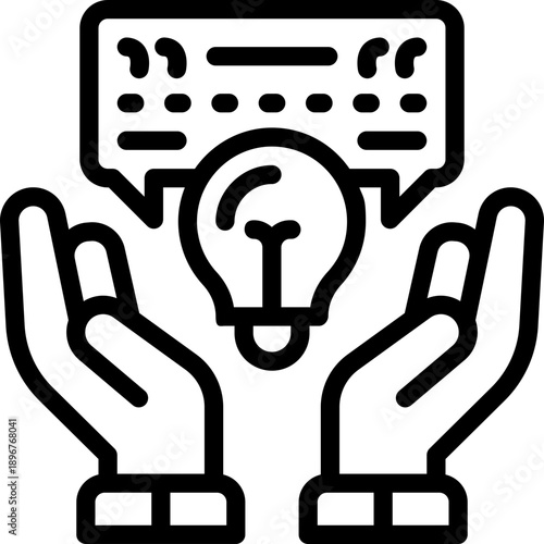 advice line icon. Clean and minimalist vector icon for websites, mobile apps, presentations, and logos. Fully scalable and customizable for any project.