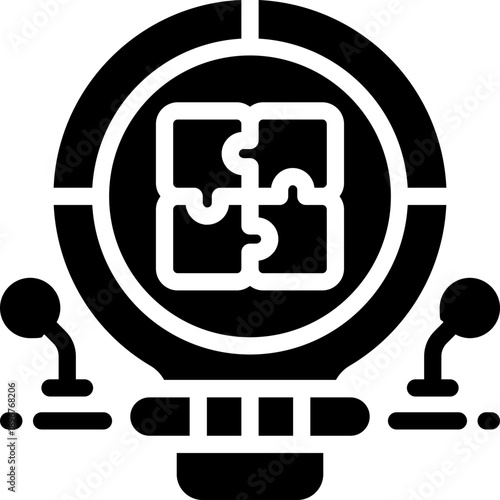 problem solving glyph icon. Strong and solid vector icon for websites, mobile interfaces, presentations, and visual branding. High quality and easy to edit.