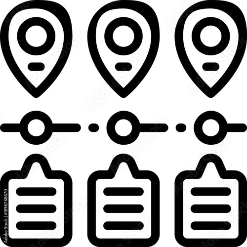 timeline line icon. Clean and minimalist vector icon for websites, mobile apps, presentations, and logos. Fully scalable and customizable for any project.