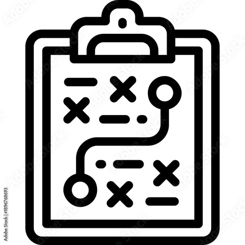 strategy line icon. Clean and minimalist vector icon for websites, mobile apps, presentations, and logos. Fully scalable and customizable for any project.