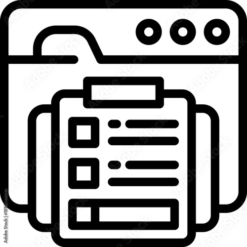 workflow line icon. Clean and minimalist vector icon for websites, mobile apps, presentations, and logos. Fully scalable and customizable for any project.