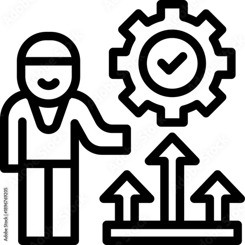 teamwork line icon. Clean and minimalist vector icon for websites, mobile apps, presentations, and logos. Fully scalable and customizable for any project.