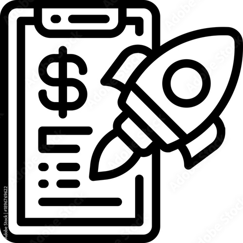 application line icon. Clean and minimalist vector icon for websites, mobile apps, presentations, and logos. Fully scalable and customizable for any project.