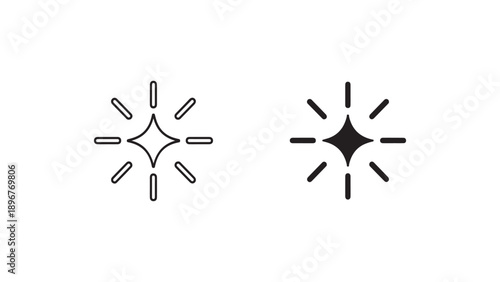 Vector starburst icons, burst icons, explosion icons, light effect icons, shimmer icons, glow icons, for overlay, overlay effect, for design, design element, icons isolated on White Background