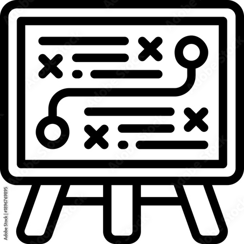 strategy line icon. Clean and minimalist vector icon for websites, mobile apps, presentations, and logos. Fully scalable and customizable for any project.