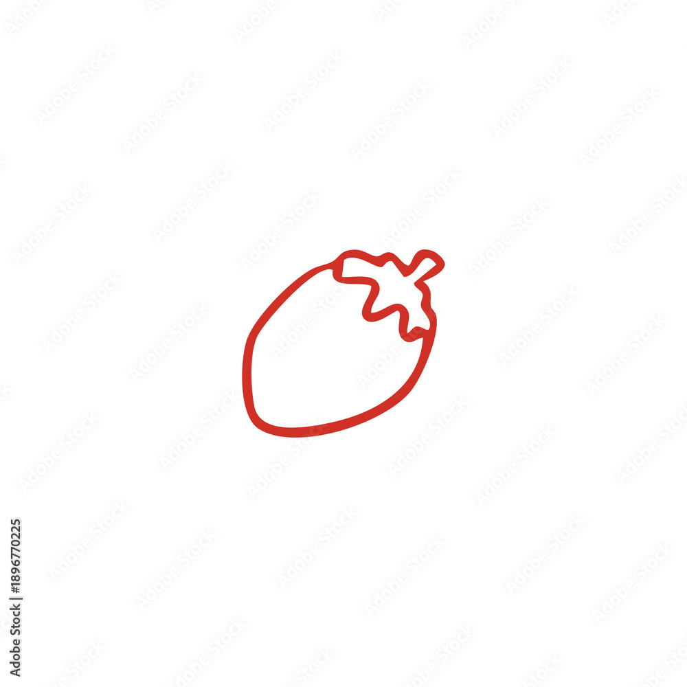 Obraz premium Simple Red Fruit Icon