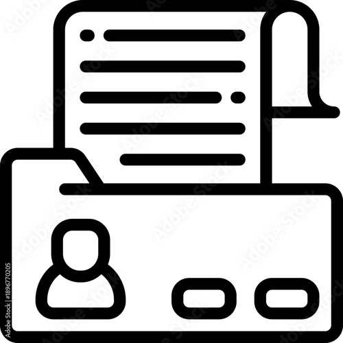 folder line icon. Clean and minimalist vector icon for websites, mobile apps, presentations, and logos. Fully scalable and customizable for any project.